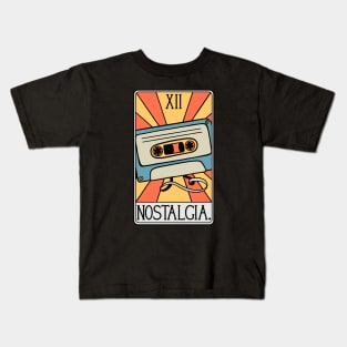 The Nostalgia Tarot Card - 90s and 80s Vintage Tape Kids T-Shirt